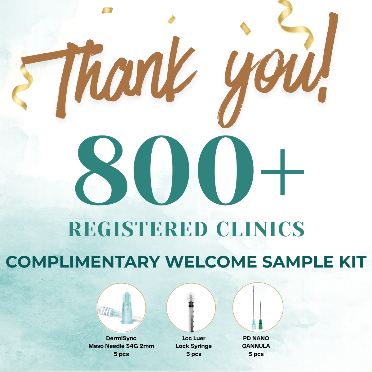 Complementary Welcome Sample Kit (800+)