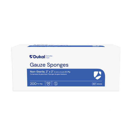 Gauze Sponge, Basic Care, 8-Ply, Non-Sterile, 200/BG