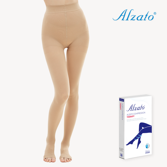 Alzato® Waist-High Medical Compression Pantyhose (20–30 mmHg) – Open Toe & Closed Toe | Korea’s No.1 Brand