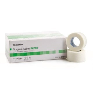 McKesson 16-47310 - Medical Tape McKesson Air Permeable Paper 1 Inch X 10 Yard